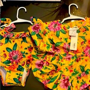 Brand New Janie and jack swimsuit and cover up 6-12 months